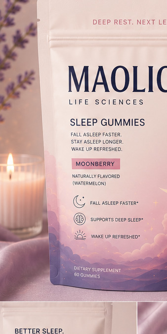 MaoliCare Sleep Gummies — back of pouch